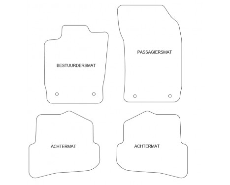 Bilmattor för Audi A1 2010- 4 delar, bild 2