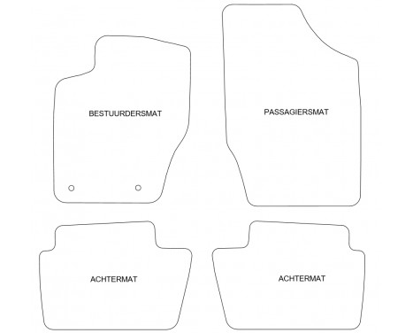 Bilmattor för Citroen C4 2004-2010 4 delar, bild 3