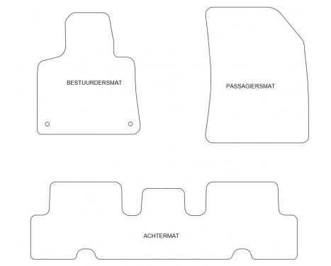 Bilmattor för Citroen C4 Picasso 2013- 3 delar, bild 4