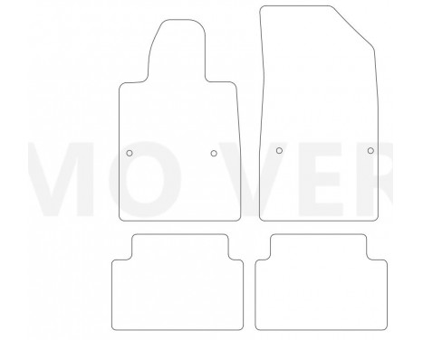 Bilmattor för Citroen C5 2008-2017 lång modell - 4 delar, bild 3