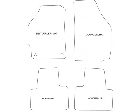 Bilmattor för Fiat Punto 1999-2003 4 delar, bild 5