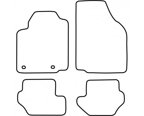 Bilmattor för Ford Fiesta 1996-2002 4 delar, bild 2