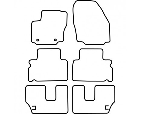 Bilmattor för Ford Galaxy 2006- 7-sits 6 delar, bild 2