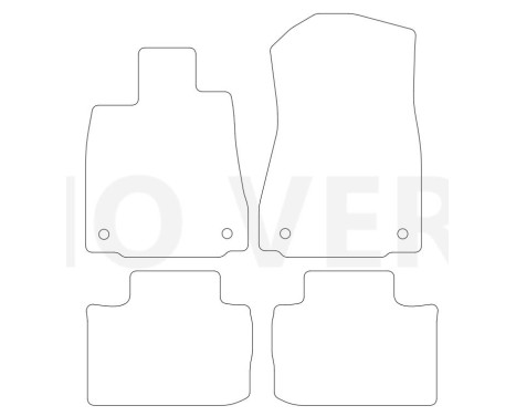 Bilmattor för Lexus IS 2013- 4-delad, bild 2