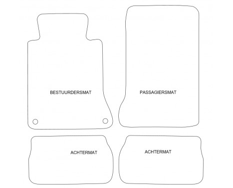 Bilmattor för Mercedes-Benz Coupe W124 4 delar, bild 2