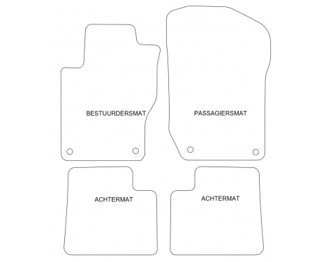 Bilmattor för Mercedes-Benz ML Class W164 2005-2012 4 delar, bild 2