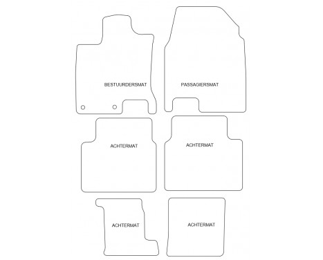 Bilmattor för Nissan Qashqai +2 2008- 6 st, bild 4