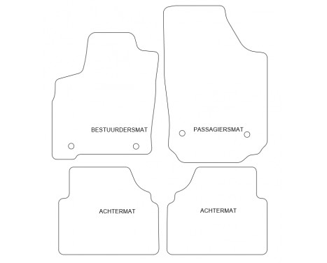 Bilmattor för Opel Meriva A 2004-2010 4 delar, bild 5