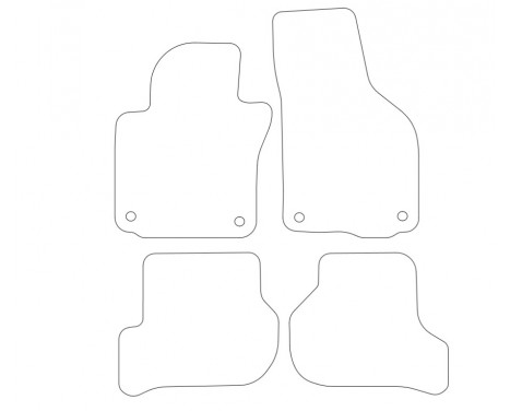 Bilmattor för Skoda Octavia 2008-2012 4 delar, bild 3