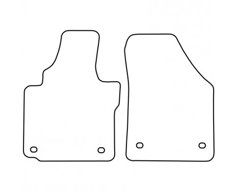 Bilmattor för VW Caddy 2004-2014 grå registreringsskylt 2-delad, bild 5