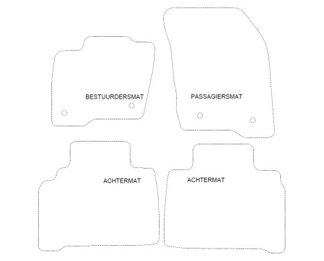 Bilmattor Ford S-Max 5-sits 2015- 4-delad, bild 2