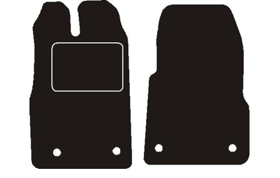 Bilmattor fram lämpliga för Ford Tourneo Custom 2015 - 2017