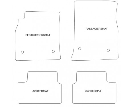 Bilmattor i velour lämpliga för Chevrolet Cruze 2009- 4 delar, bild 2