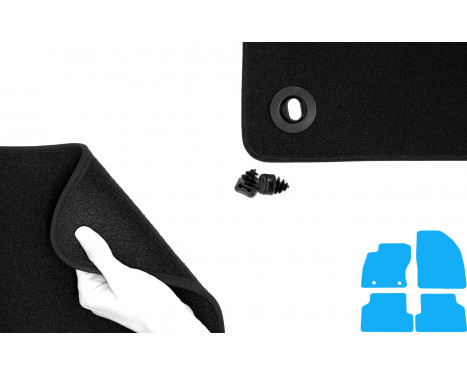 Bilmattor i velour lämpliga för Ford Focus 2005-2011, 4 delar, bild 3