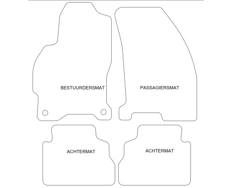 Bilmattor i velour lämpliga för Ford Mondeo 1996-2000, 4 delar, bild 2