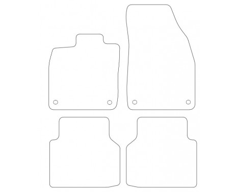 Bilmattor i velour lämpliga för Skoda Enyaq 2021 - 4 delar, bild 2