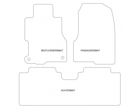 Bilmattor i velour passar Honda Civic 5-dörrars 2001-2006 3-, bild 2