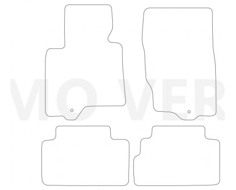 Bilmattor i velour passar Infiniti FX 2009- 4 delar, bild 2