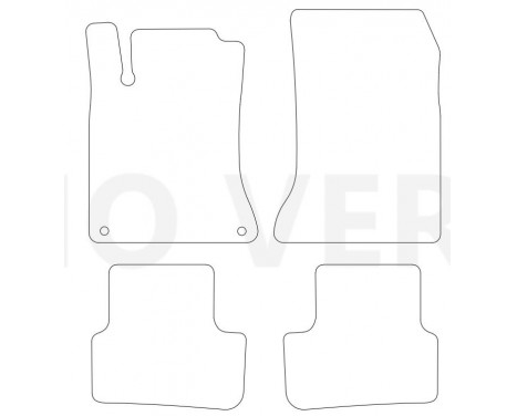 Bilmattor i velour passar Mercedes-Benz A-klass W176 2, bild 2