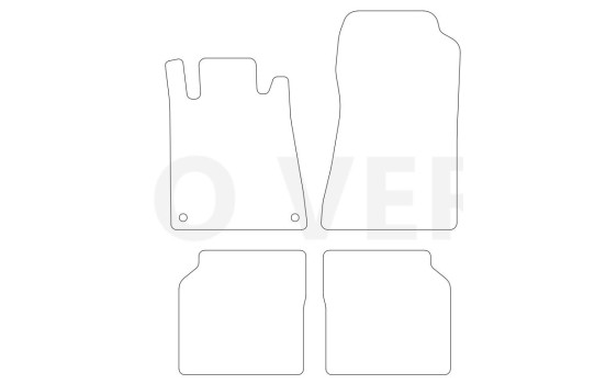 Bilmattor i velour passar Mercedes-Benz SEL W140 4-deli, bild 2