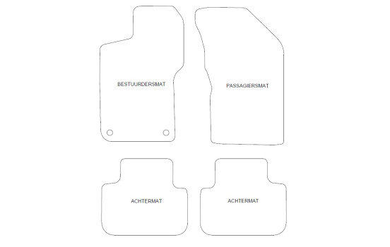 Bilmattor i velour passar till Alfa Romeo 147 2002-2009 4:a, bild 2