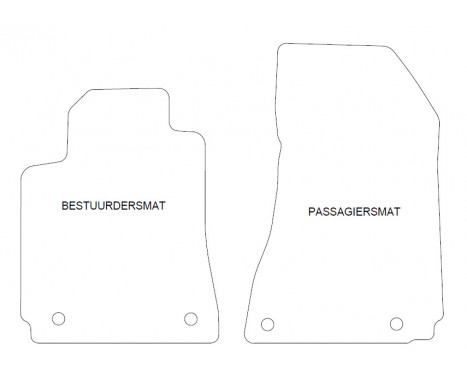 Bilmattor i velour passar till Alfa Romeo Spider 2006- 2-delade, bild 2