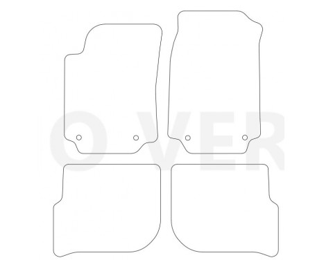 Bilmattor i velour passar till Audi 100/A6 1991-1996, 4 delar, bild 2