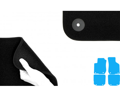 Bilmattor i velour passar till Audi A3 1996-2003, 4 delar, bild 4