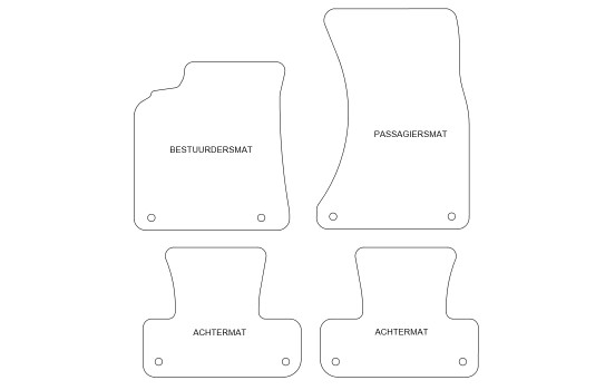 Bilmattor i velour passar till Audi Q5 2009- 4 delar, bild 2