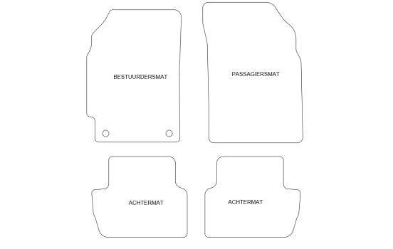 Bilmattor i velour passar till Chevrolet Spark 2010-2012 4-d, bild 2