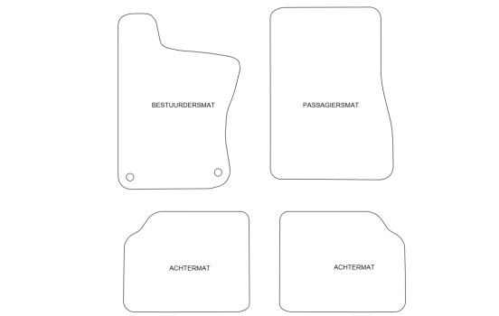 Bilmattor i velour passar till Citroën BX 1982-1995, 4 delar, bild 2