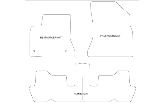 Bilmattor i velour passar till Citroën C4 Picasso 2006-2013, bild 2