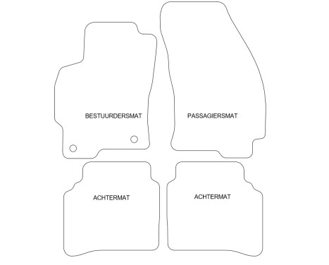 Bilmattor i velour passar till Ford Mondeo 2000-2007, 4 delar, bild 2