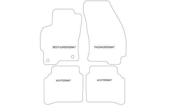 Bilmattor i velour passar till Ford Mondeo 2000-2007, 4 delar, bild 2