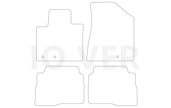 Bilmattor i velour passar till Kia Sorento 2010-2013, 4 delar, bild 2
