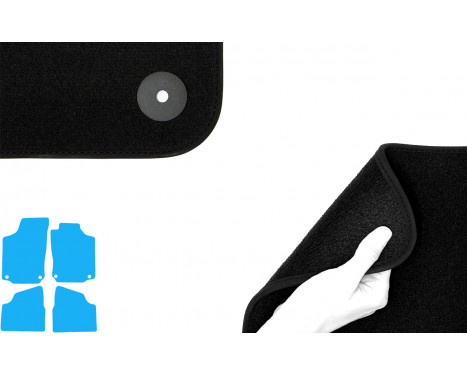 Bilmattor i velour passar till Opel Corsa C 2001-2005 4-delad, bild 3