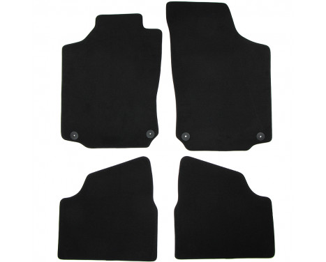 Bilmattor i velour passar till Opel Corsa C 2001-2005 4-delad