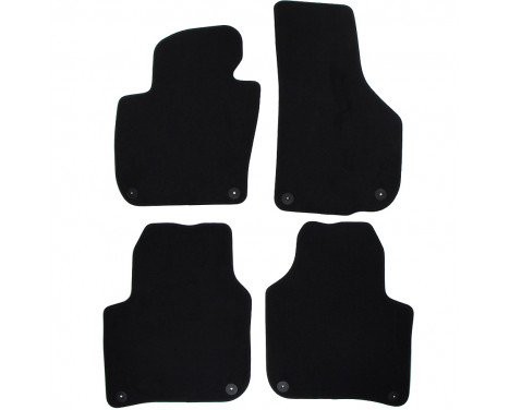 Bilmattor i velour passar till Skoda Superb 2008- 4 delar
