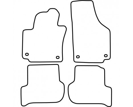 Bilmattor i velour passar till VW Golf V Plus 2005-2007 4:a klass, bild 2