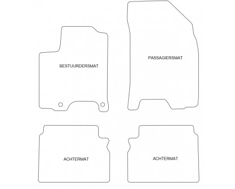 Bilmattor lämplig för Chevrolet Aveo / Kalos 2003-2010 4-de, bild 2