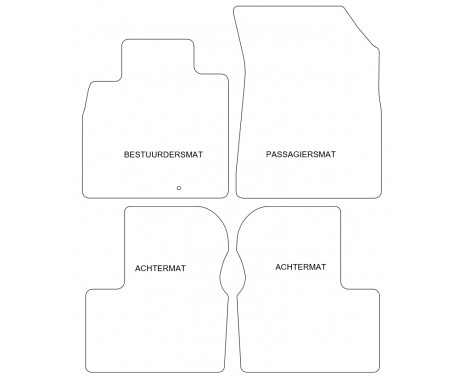 Bilmattor lämplig för Nissan Micra K13 2010- 4-delad, bild 2