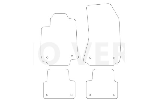 Bilmattor lämpliga för Alfa Romeo 159 2009-2011 4-delade, bild 2