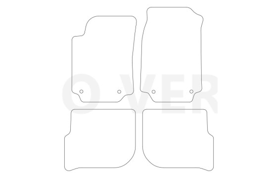 Bilmattor lämpliga för Audi 100/A6 1991-1996 4-delade, bild 2