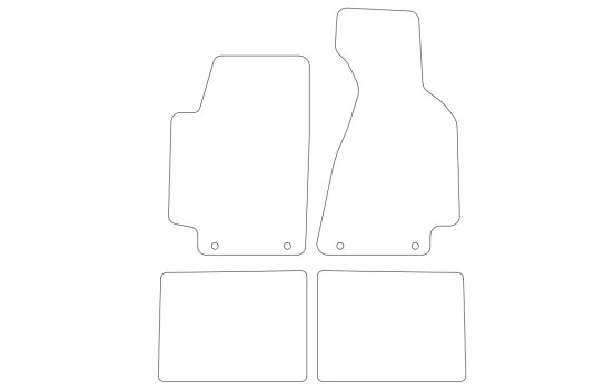 Bilmattor lämpliga för Audi 80 Cabriolet B4 1992-2000 4-delade, bild 2