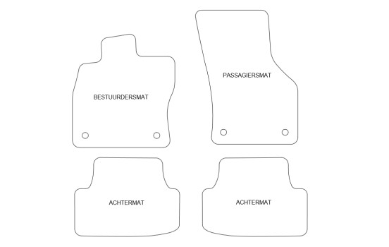 Bilmattor lämpliga för Audi A3 2012-2016 4-delade, bild 3