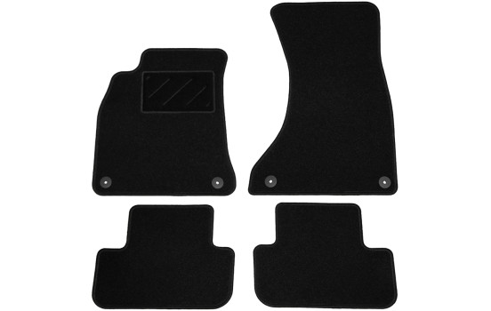 Bilmattor lämpliga för Audi A4 2009- 4-delade