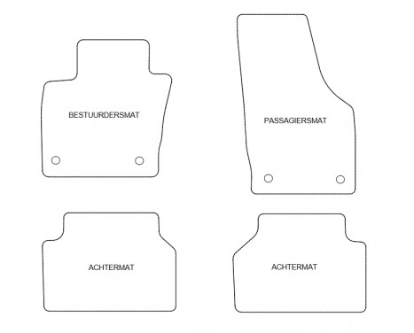 Bilmattor lämpliga för Audi Q3 2012- 4-delade, bild 2