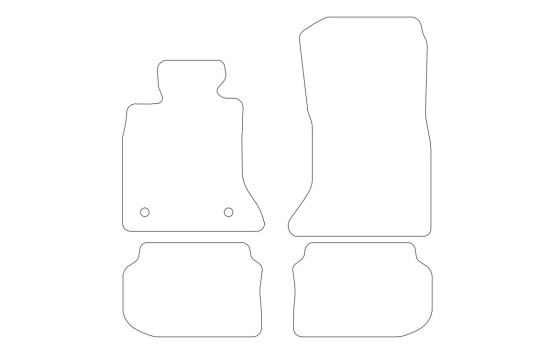 Bilmattor lämpliga för BMW 5-serie F10 2010-2013 4-delade, bild 2