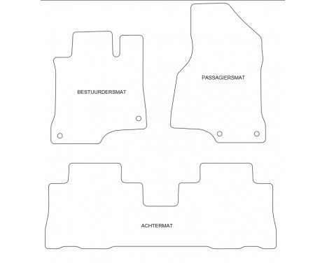 Bilmattor lämpliga för Chevrolet Captiva 2006- 3-delade, bild 4