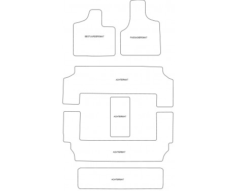 Bilmattor lämpliga för Chrysler Grand Voyager 2002 6-delade, bild 2